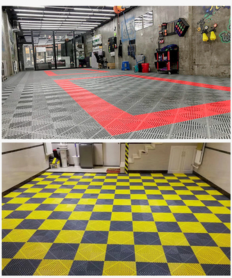 Tejas de piso de garaje de PVC entrelazadas negras La solución definitiva para otras aplicaciones