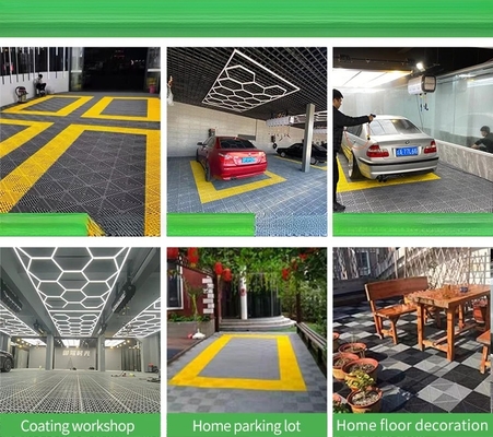 40*40*3cm azulejos de garaje entrelazados diseño clásico e impermeable para garaje de lavado de coches