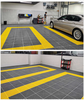 25 Años de Servicio de Vida de PVC Garage Floor Tiles en el taller de limpieza de detalles de automóviles