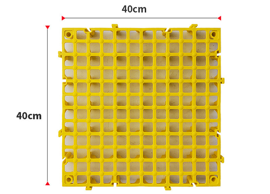 Rejilla de empalme de agua resistente al lavado de coches de plástico para el piso de garaje en 40 * 40 * 4cm Tamaño