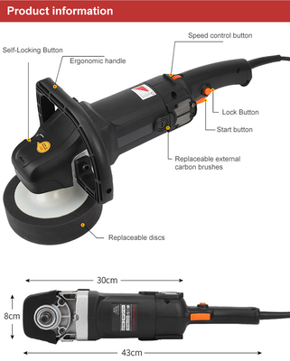 Máquina de limpieza de automóviles de acción doble de 21 mm DA