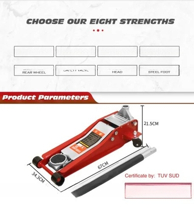 Reparación de neumáticos de automóviles Peso ligero de 3 toneladas de aluminio Pneumático de pista de carreras Jack para automóviles