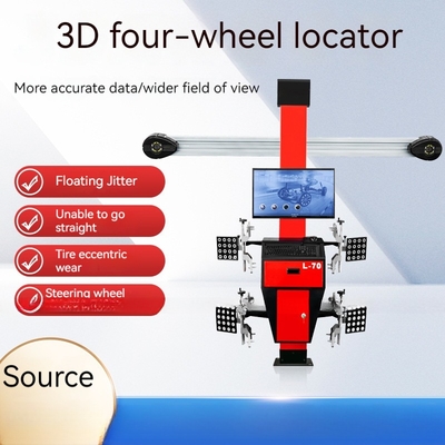 Máquina avanzada de alineación de ruedas 3D 8-10bar Exterior de sujeción 10''-22' Profesional