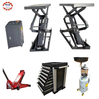 110 mm MIN Altura 4.0t Capacidad de trabajo pesado de doble tijera elevador de automóviles para el mantenimiento de automóviles