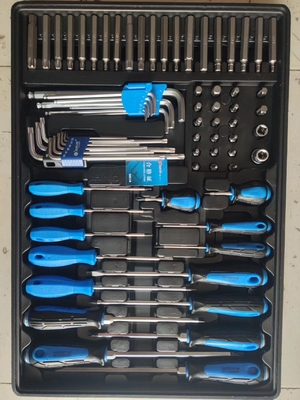 Plata 7 cajón del carrito de herramientas y 5 capas con 323 Pcs CRV durable conjunto de herramientas de acero garaje de almacenamiento armario de rodillos