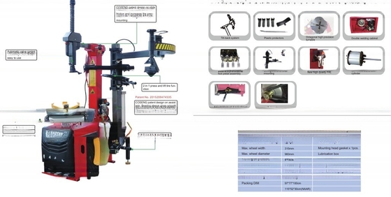 12&quot;-24&quot; dentro de la sujeción manual del cambio de neumáticos y el equilibrio de la combinación para el brazo auxiliar del coche