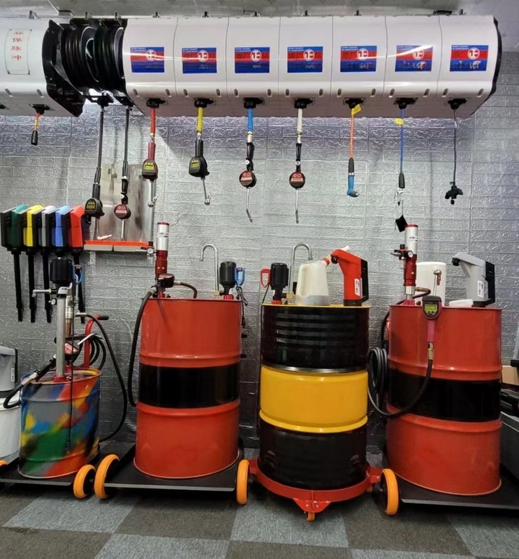 600cc de aire accionado por presión de pistón tambor barril motor motor lubricante bomba de transferencia de aceite neumático con contador