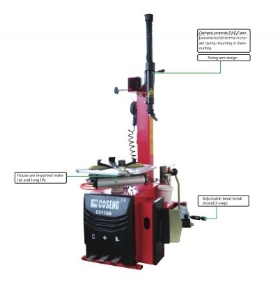 Potencia del motor 750W-1100W Cambio de neumáticos y balanceador de ruedas Combinado para reparación de neumáticos de automóviles