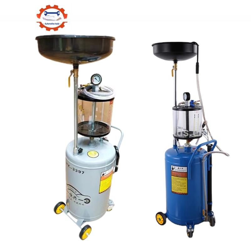 Máquina de recogida de aceite de desecho portátil y extendida de 80L para reparación de ruedas