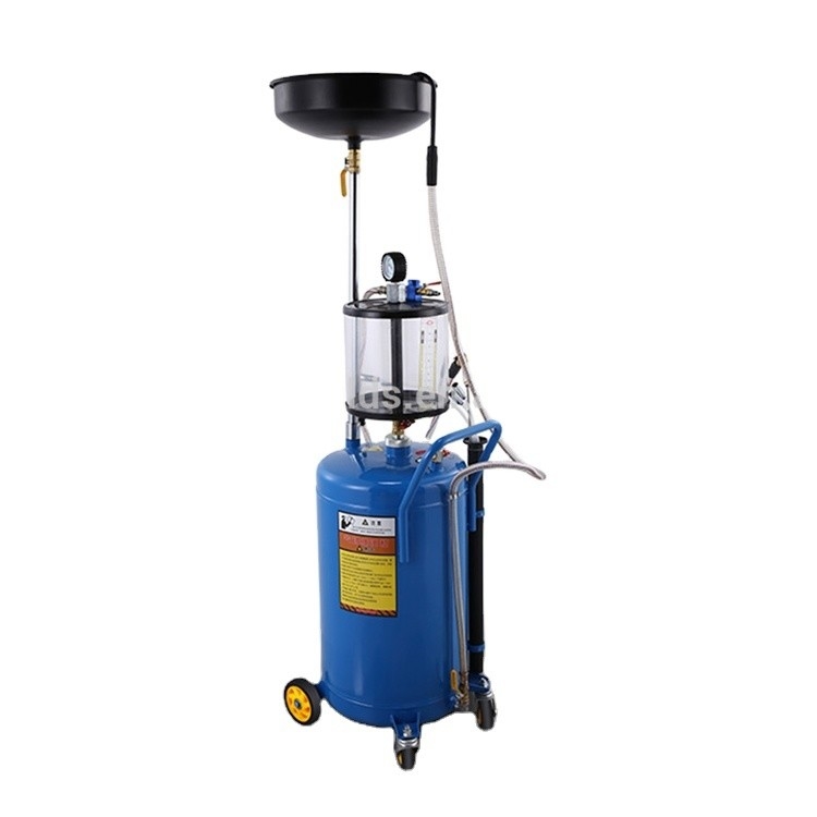 Máquina de aspiración de aceite de motor de automóviles con capacidad de 80L y depósito telescópico de aceite residual