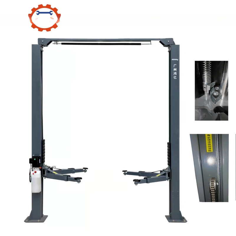 Elevación hidráulica de doble cilindro 4.0T 2 post de liberación eléctrica del piso despejado AA-2PCF40E